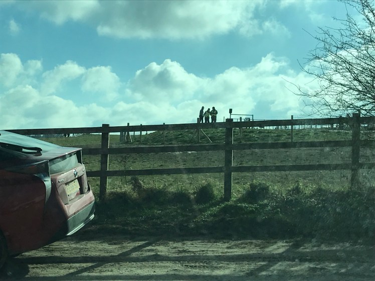 Sean talking to the Stonehenge guards